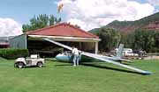 Glider being prepared for flight